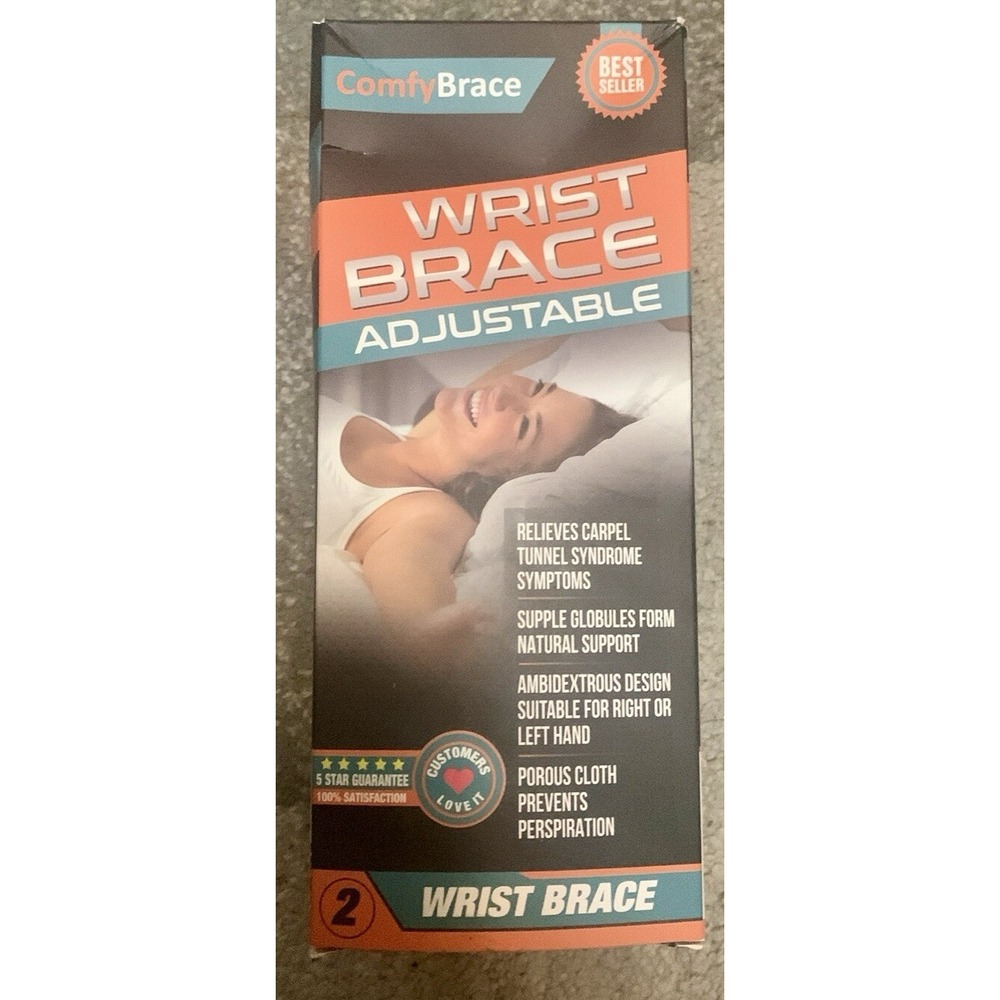 ComfyBrace Night Wrist Sleep Brace Support Adjustable Set/2 NIB